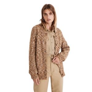 Madewell Space-Dyed Winstead Cardigan Sweater. Brown Camel. Size M #817